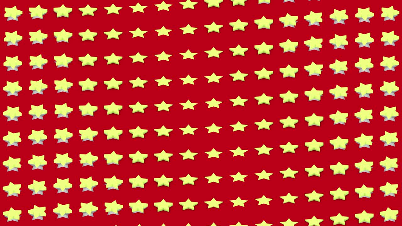 추상적인 이소메트릭 배경, 노란색 별, 파동, 움직임