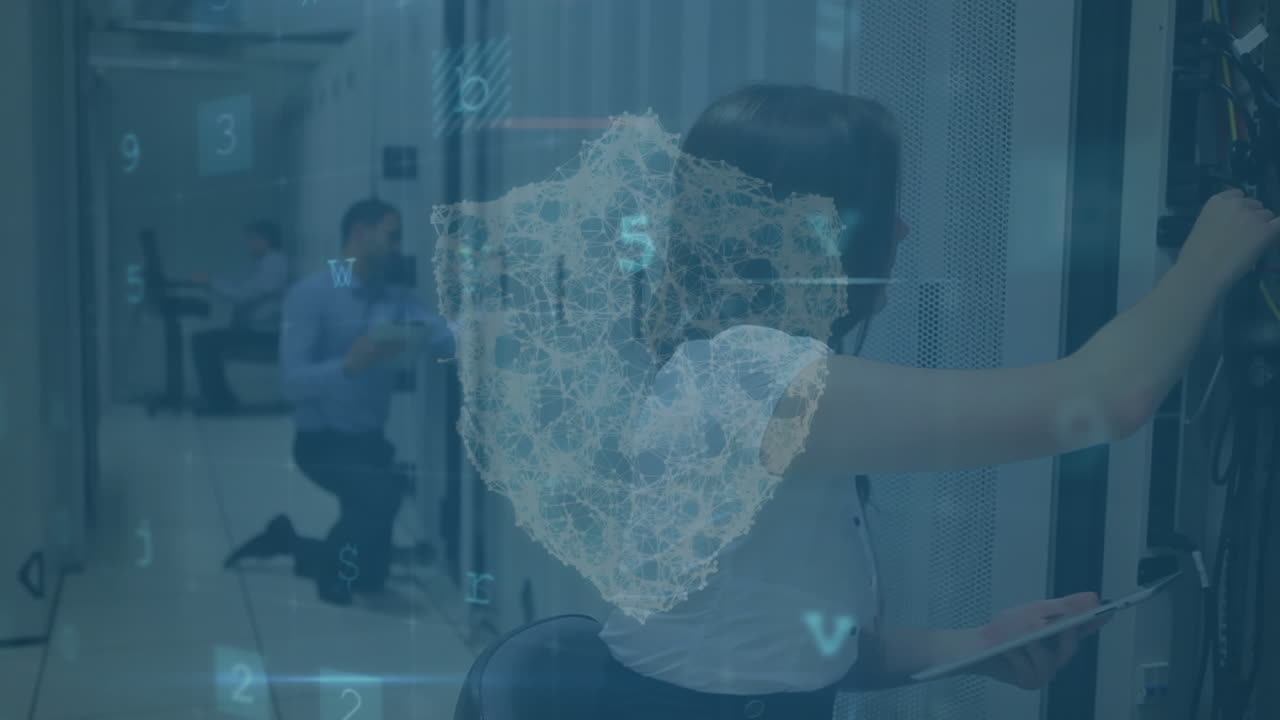 서버  ⁇ 에 있는 다양한 작업자들에 대한 데이터 처리 애니메이션