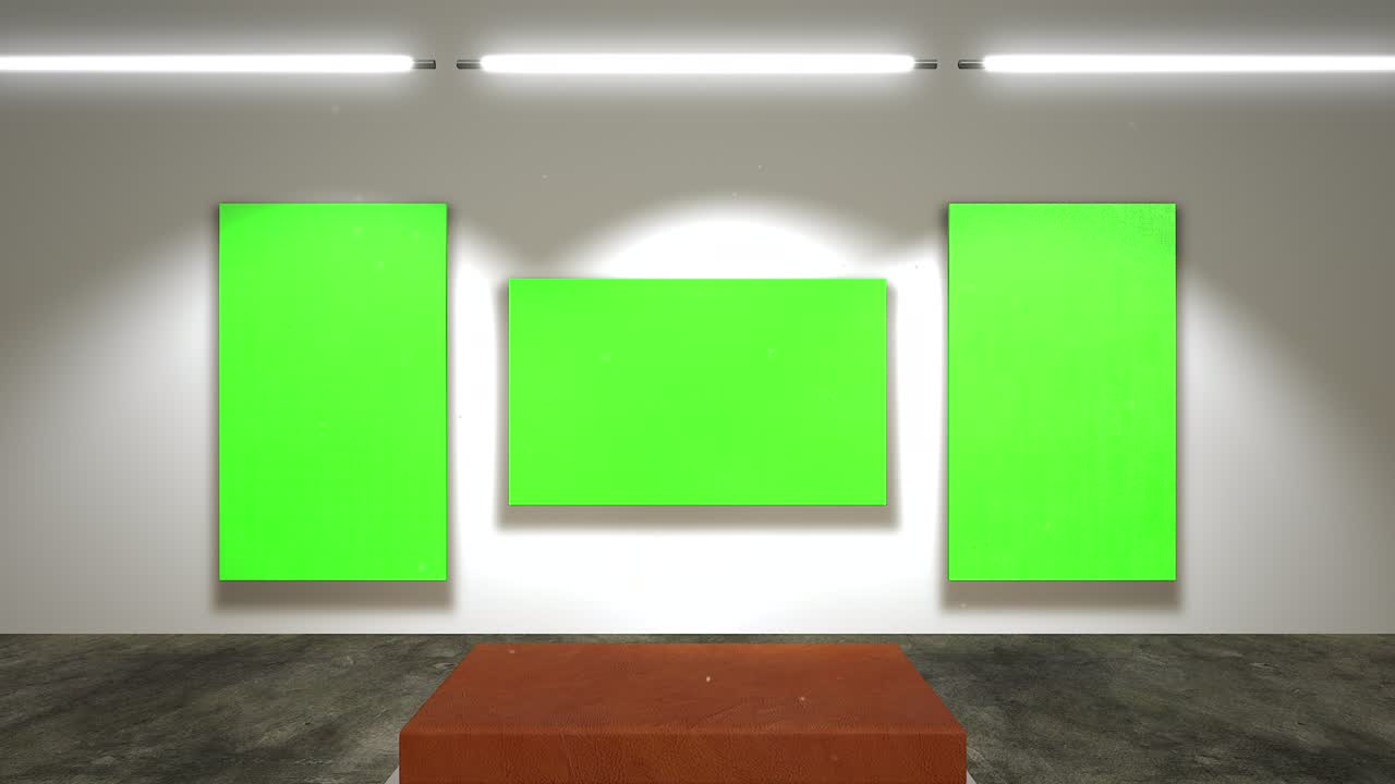 salón de la galería de arte con marco de pantalla de maqueta de imágenes