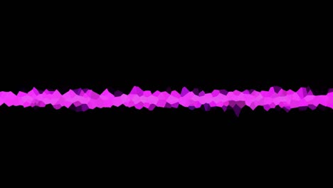 neon crystal broadcasting wave on black screen