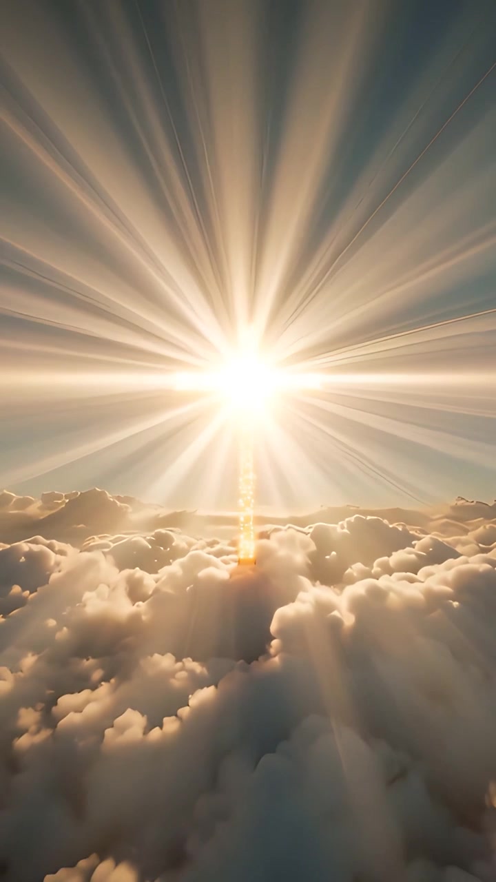 Sfondo per Adorazione 4K: Croce Cristiana e Luce Celeste