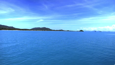 looking at the sea, island and sky from the sea