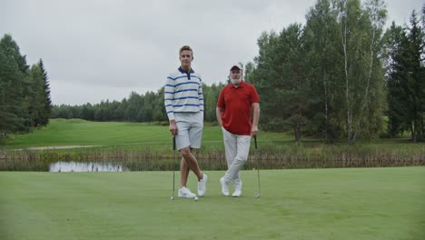 two men playing golf