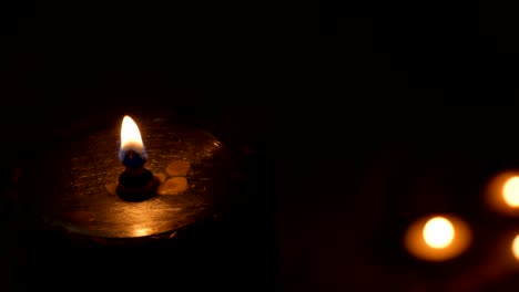 fireproof candle in the dark