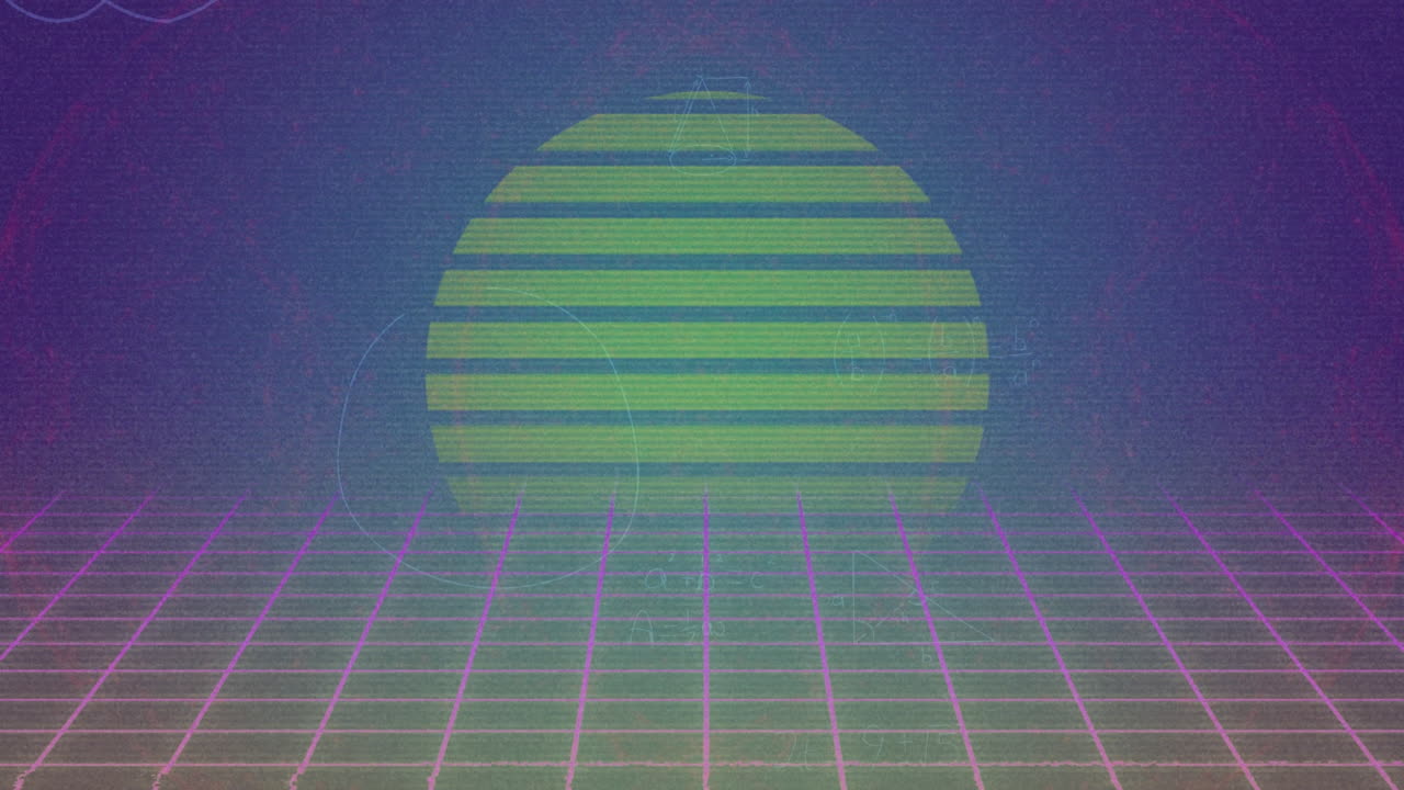 모양에 대한 수학적 방정식으로 태양의 애니메이션