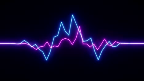 4k abstract digital neon waveform.