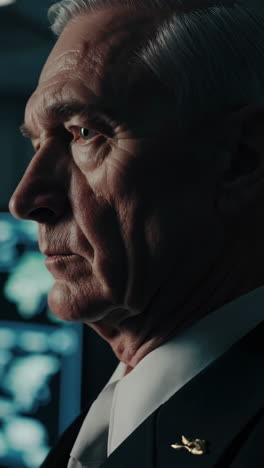 senior military officer in command center