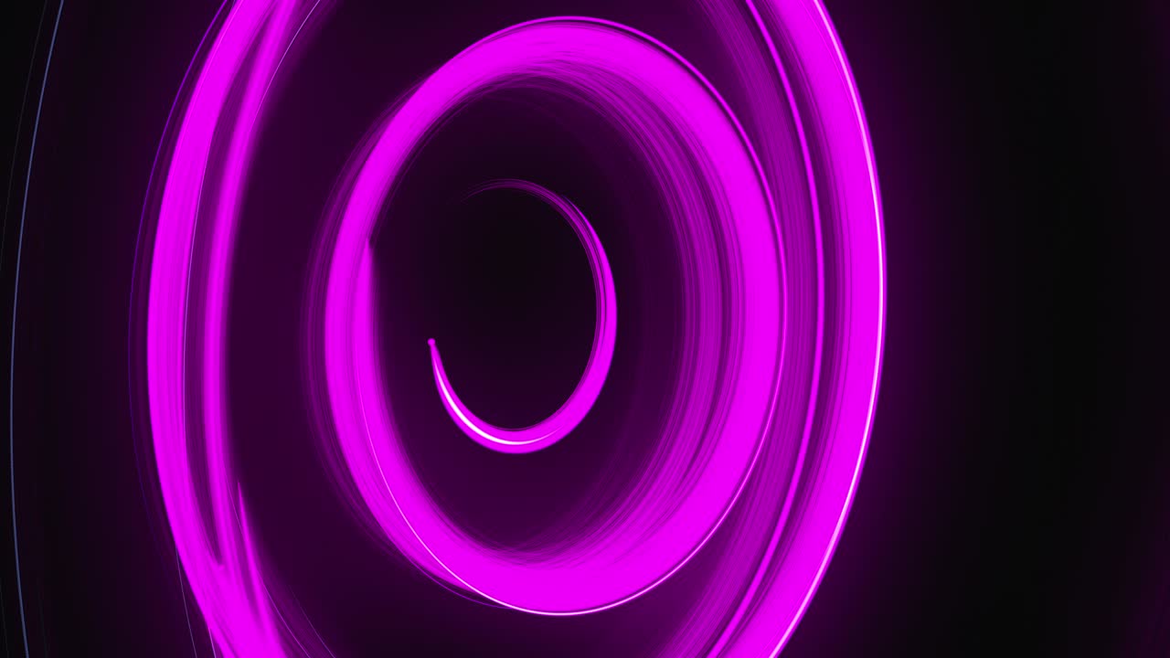 líneas de brillo giratorias en espiral abstractas, fondo generado por computadora, fondo de renderización 3d