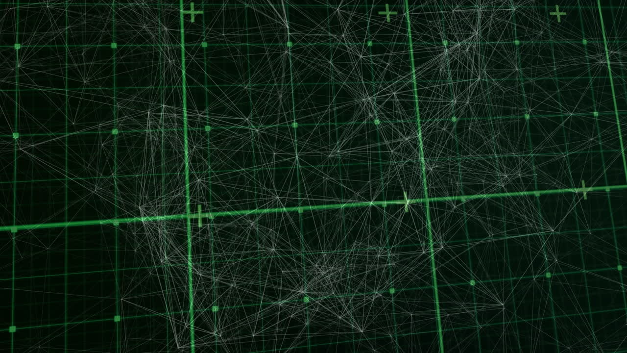 animación de la red de conexiones en el espacio digital