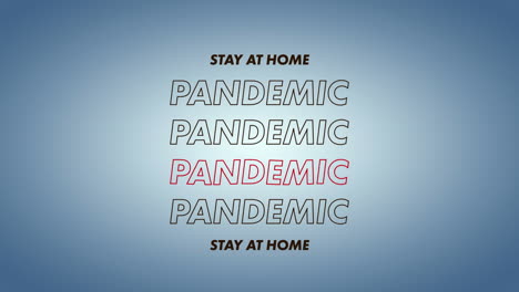 animation of words stay at home and pandemic