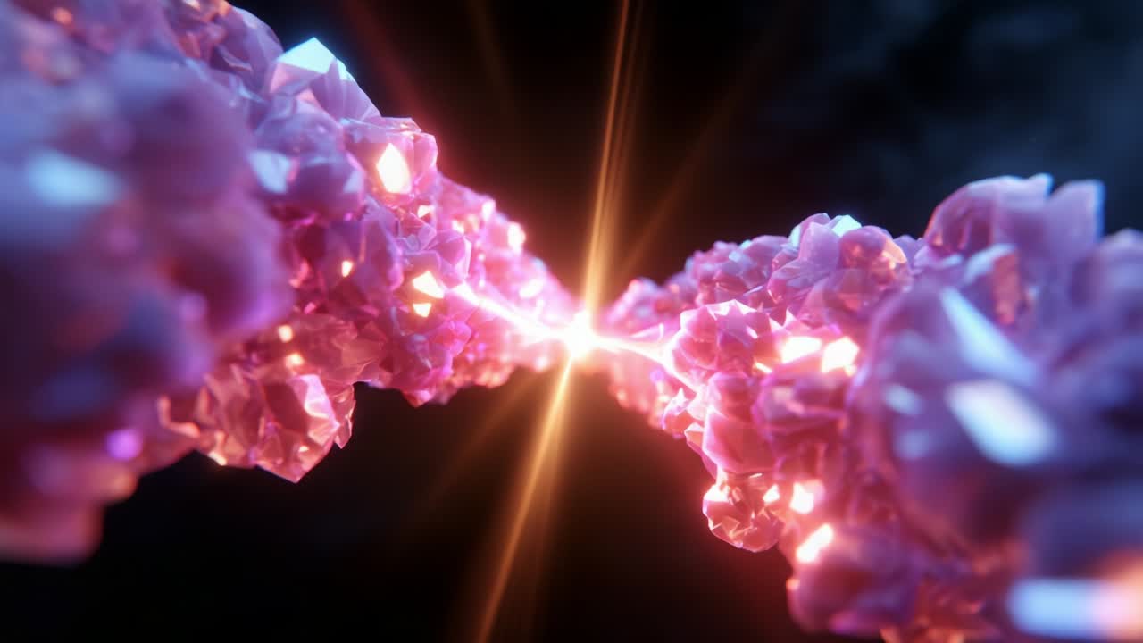 A Stunning Display of Vibrant Crystals Illuminated by Radiant Light Creating an Ethereal Bridge Between Two Worlds, Capturing the Essence of Beauty and Depth in a Mesmerizing Visual Experience