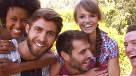 three couples having fun outdoors,day, close up