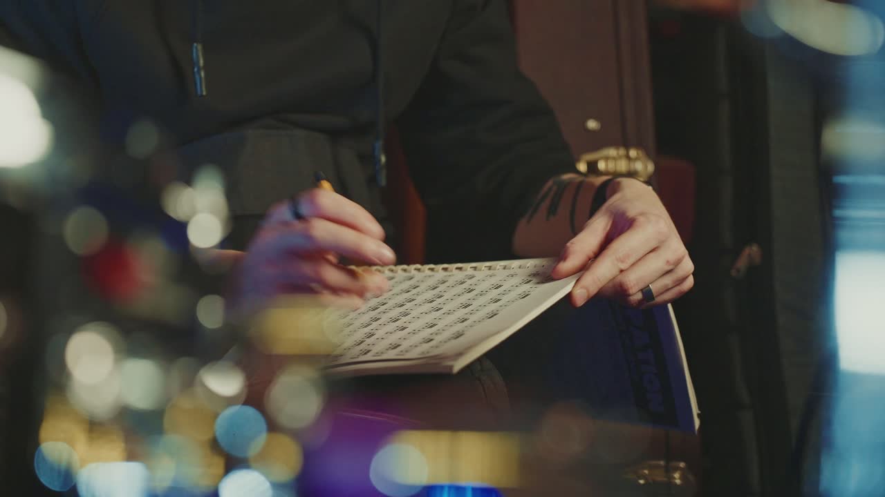 Musician writing music