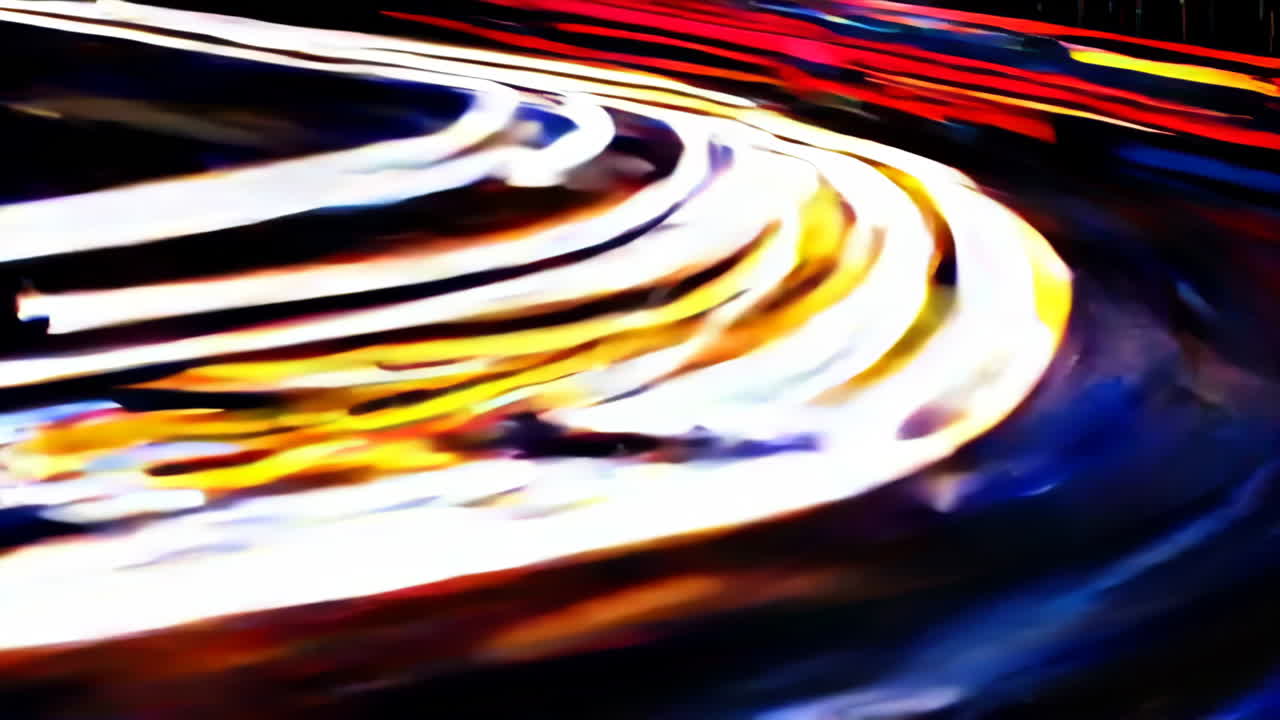 Spinning lights at a night fair