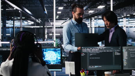 team of data center engineers using machine learning algorithms