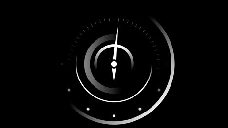 animación de reloj en animación de bucle de 12 horas con matte luma opcional. matte alpha luma incluido. video 4k