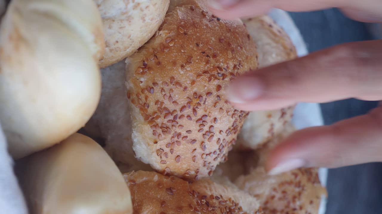 Assorted Breads in a Basket