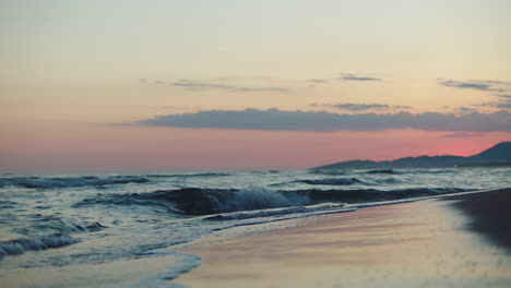 sunset beach scene