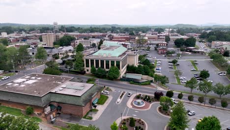 asheboro nc, north carolina aerial push in