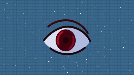 cyber crime eye with circuit animated