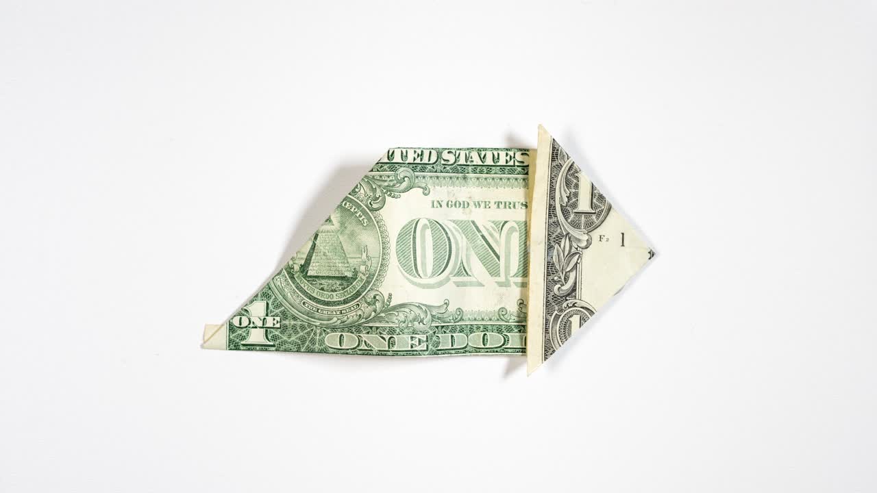 1달러 지폐에서 오리가미 집을 접는 것 (달러 지폐오리가미)