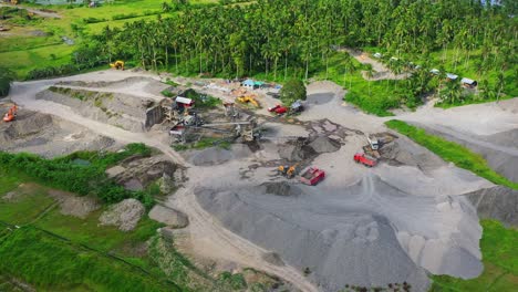 stone crusher plant amidst the green landscape at the countryside of the philippines