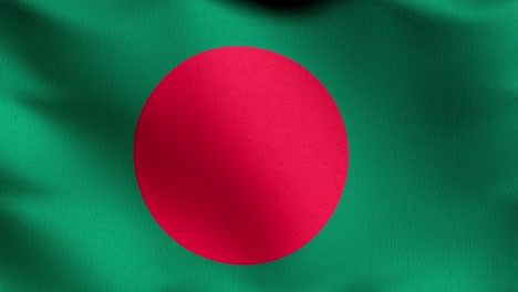 seamless loop 4k vdo. bangladesh national flag blowing in the wind isolated. official patriotic abstract design. 3d rendering illustration of waving sign symbol.