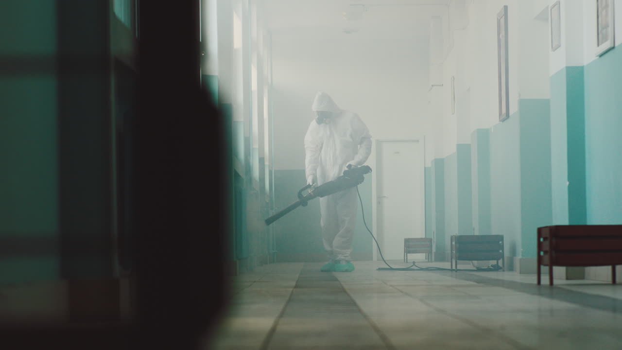 Disinfection of a Hallway