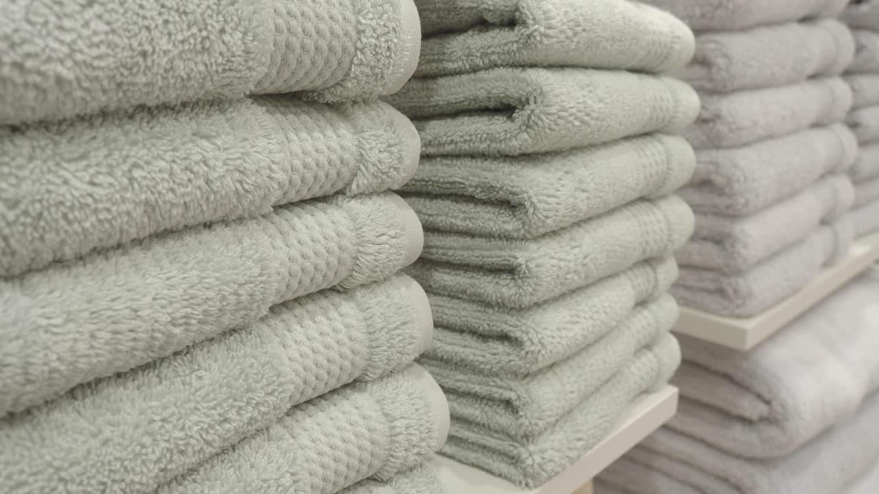 полотенца на полках