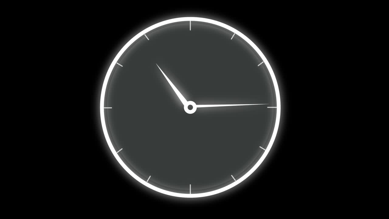 reloj de brillo blanco cuenta atrás fondo de movimiento de velocidad rápida