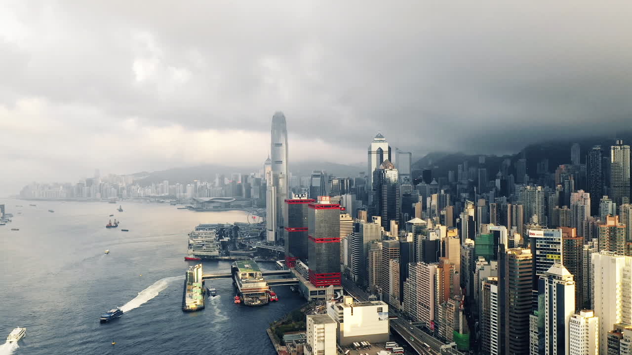 para dar la bienvenida a la isla de hong kong