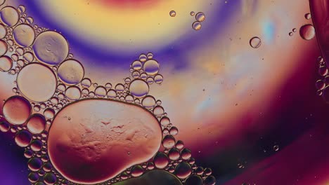 abstract colorido alimentos gotas de aceite burbujas y esferas que fluyen