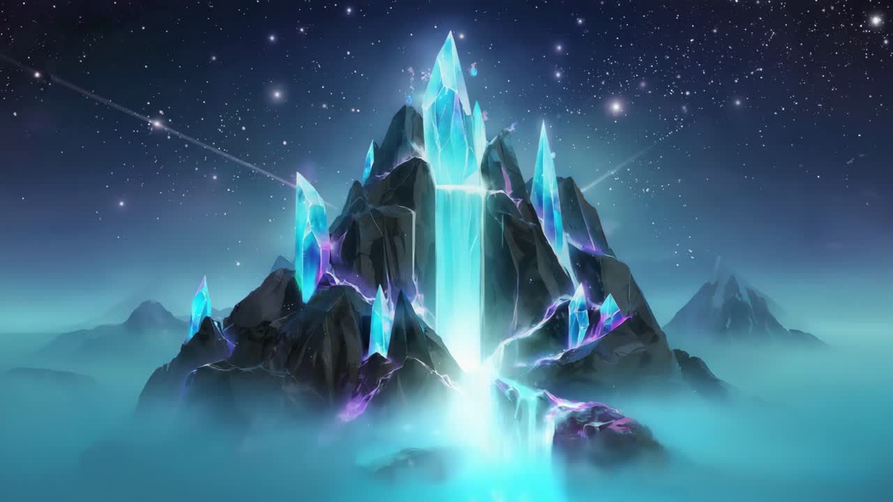 Crystal Mountain Fantasy Landscape