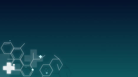 medical and scientific background with molecule structures