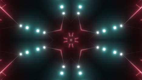 neon geometric kaleidoscope patterns