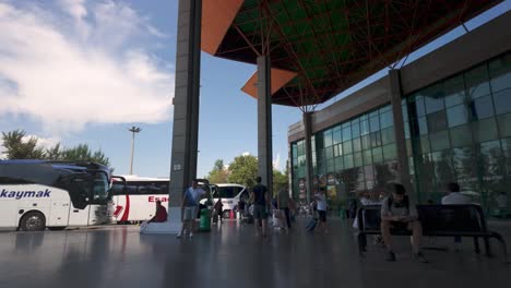 a glimpse of antalya’s bus terminal, where travelers prepare for their turkish adventures
