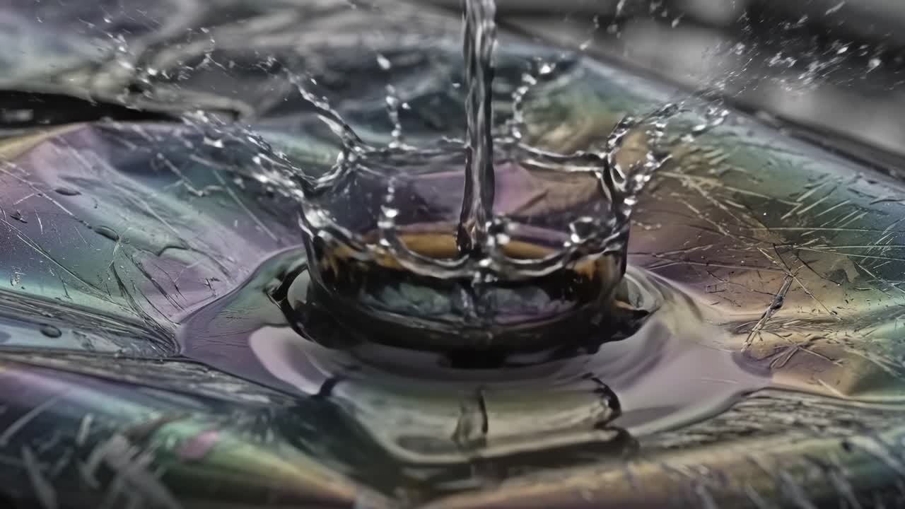 Abstract water splashes