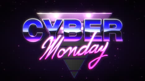 Cyber-Monday-with-retro-triangles-in-80s-style