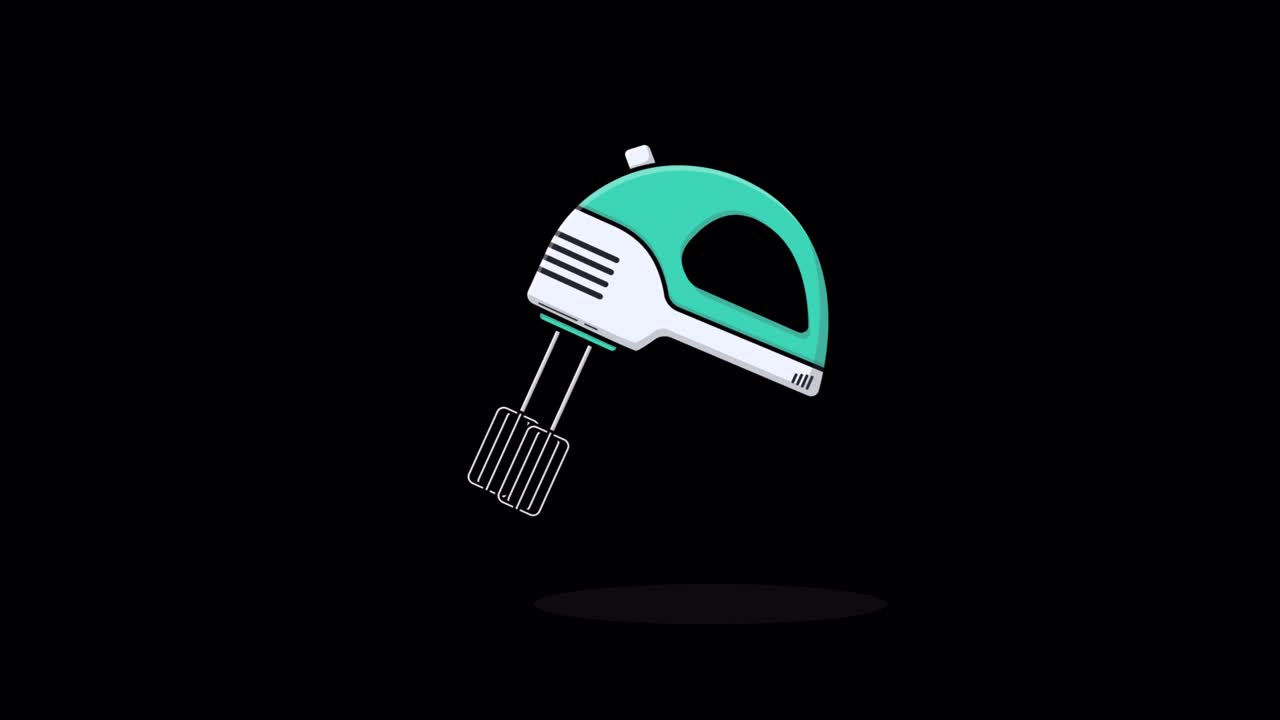 Animated Hand Mixer with Rotating Beaters