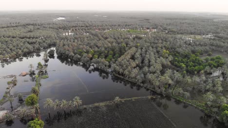 Aerial-shot-of-flood-covered-the-full-are-of-the-Khairpur-Pakistan