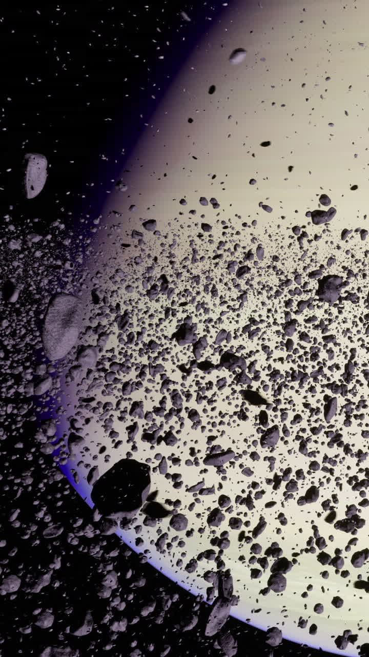 Viaggio epico attraverso l'affascinante fascia di asteroidi nello spazio profondo.