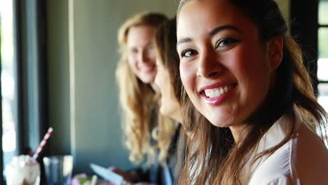 Beautiful-woman-in-restaurant