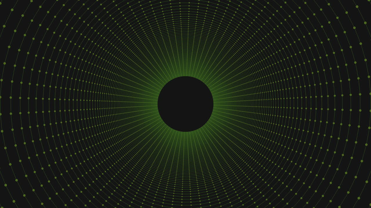 Green circles floating on black background abstract pattern image