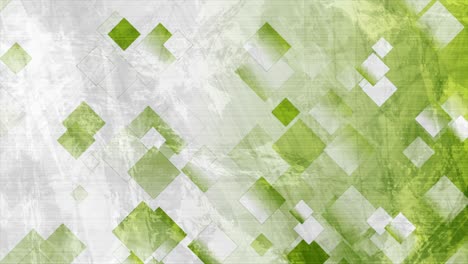 green and grey grunge squares abstract tech motion background