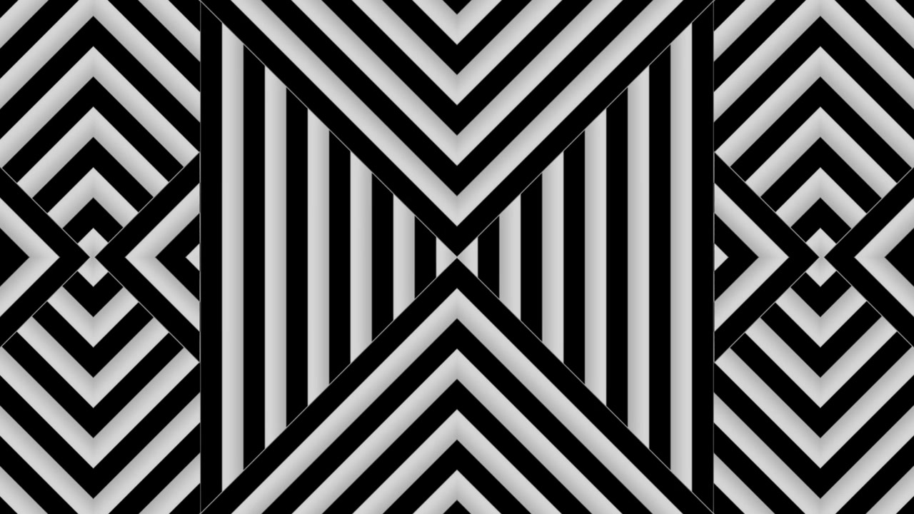 Dynamic Monochrome Striped Background with Geometric Motion
