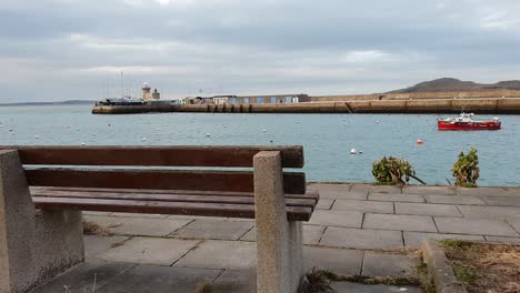 view over the irish sea from the beautiful village of howth