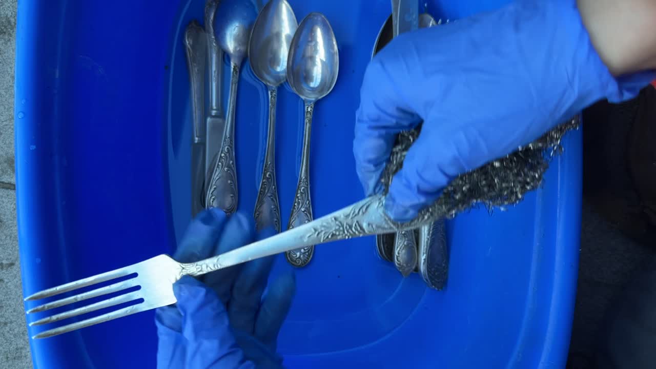 Cleaning Old Silverware