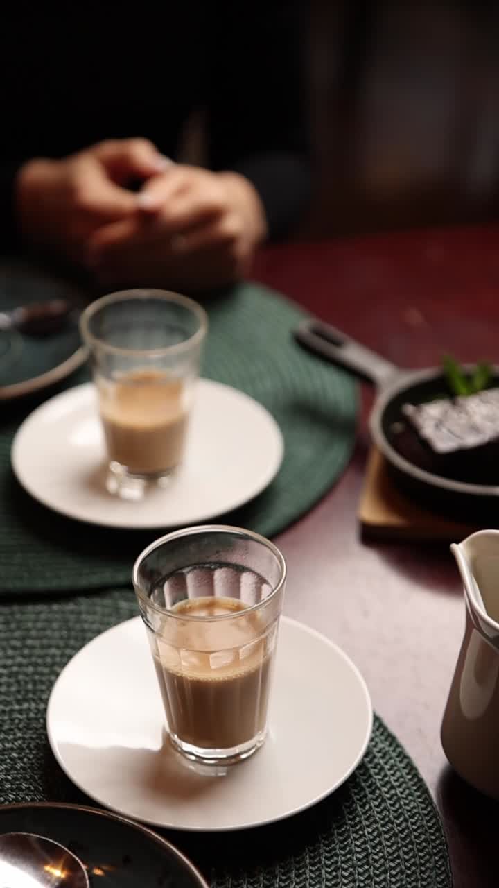 Tea and Dessert on a Table