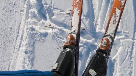 ski hanging on a ski lift