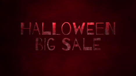 halloween big sale with red text in hell